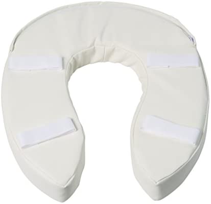 DMI Raised Toilet Seat, Toilet Seat Riser, FSA and HSA Eligible Seat Cushion And Toilet Seat Cover To Add Extra Padding To The Toilet Seat While Relieving Pressure, 4 Inch Pad, White
